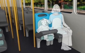 公交車上的兒童安全座椅