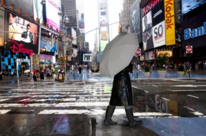 醒目的反光雨傘