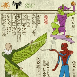 古埃及風(fēng)格的超級英雄插畫